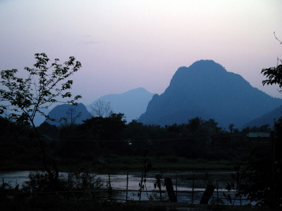 Blick aus unserem Bamboo Bungalow